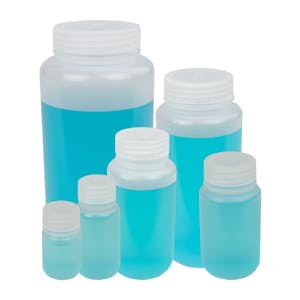 Thermo Scientific™ Nalgene™ Lab Quality Wide Mouth Polypropylene Bottles with Caps