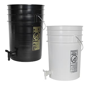 Tamco® Modified Premium 6 Gallon Round Buckets with Spigots