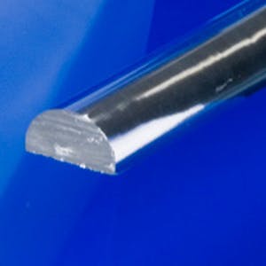 Clear Extruded Half Round Rod