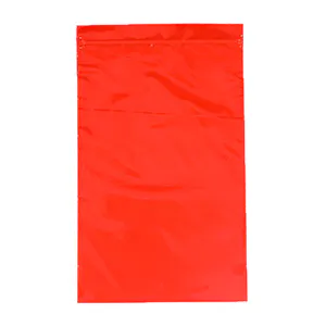 3" W x 3" L x 2 mil Thick Red Reclosable Polyethylene Zipper Bags - Case of 1000