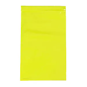 3" W x 5" L x 2 mil Thick Yellow Reclosable Polyethylene Zipper Bags - Case of 1000
