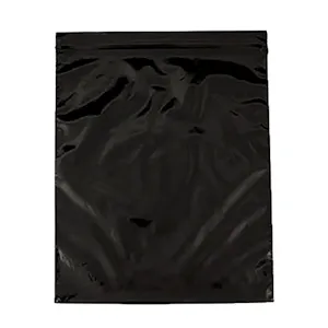 4" W x 6" L x 2 mil Thick Black Reclosable Polyethylene Zipper Bags - Case of 1000
