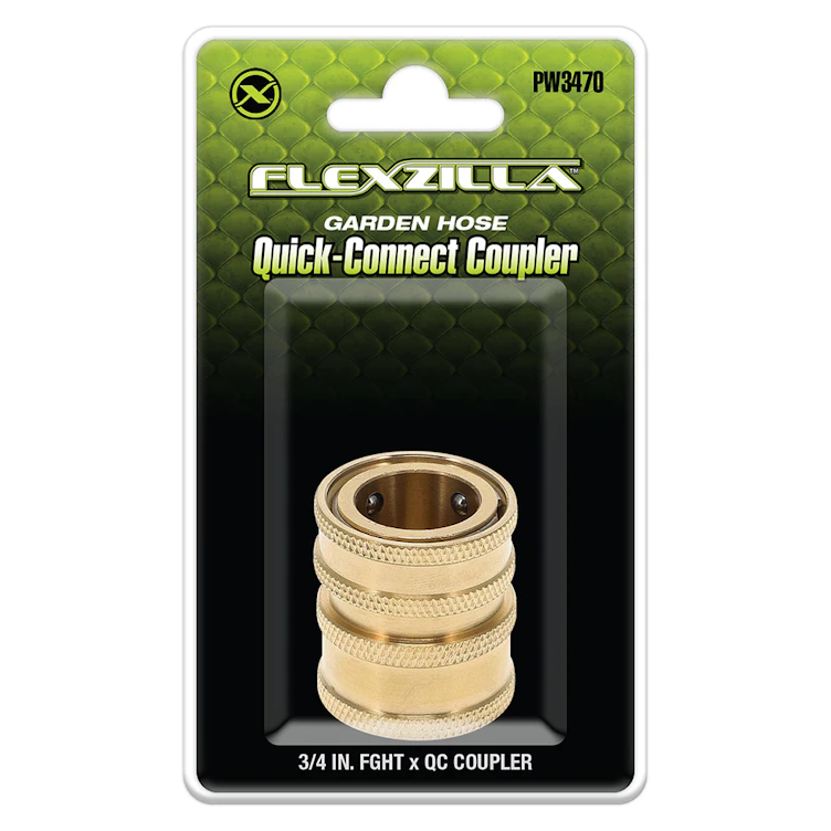 Flexzilla® 3/4" FGHT x Quick-Connect Brass Coupler