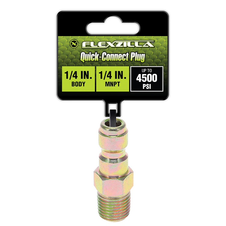 Flexzilla® 1/4" MGHT x 1/4" Quick-Connect Steel Plug