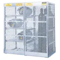 8 Horizontal LPG/10 Vertical Compressed Gas Cylinder Capacity Justrite® Locker with 3 Removable Shelves & 2 Manual-Close Doors