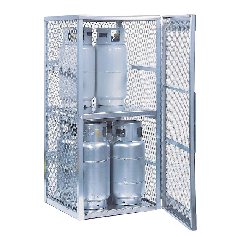 20 lb. to 33 lb. Vertical 8 Cylinder Capacity Justrite® LPG Locker with 1 Manual-Close Door