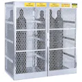 Vertical 20 Cylinder Capacity Compressed Gas Justrite® Locker with 2 Manual-Close Doors