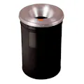 55 Gallon Black Cease-Fire® Steel Fire-Safe Waste Receptacle with Aluminum Head