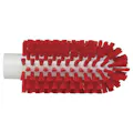 2.5" Dia. Red Polypropylene Vikan® Threaded Pipe Brush Head with Stiff Polyester Bristles (Handle Sold Separately)