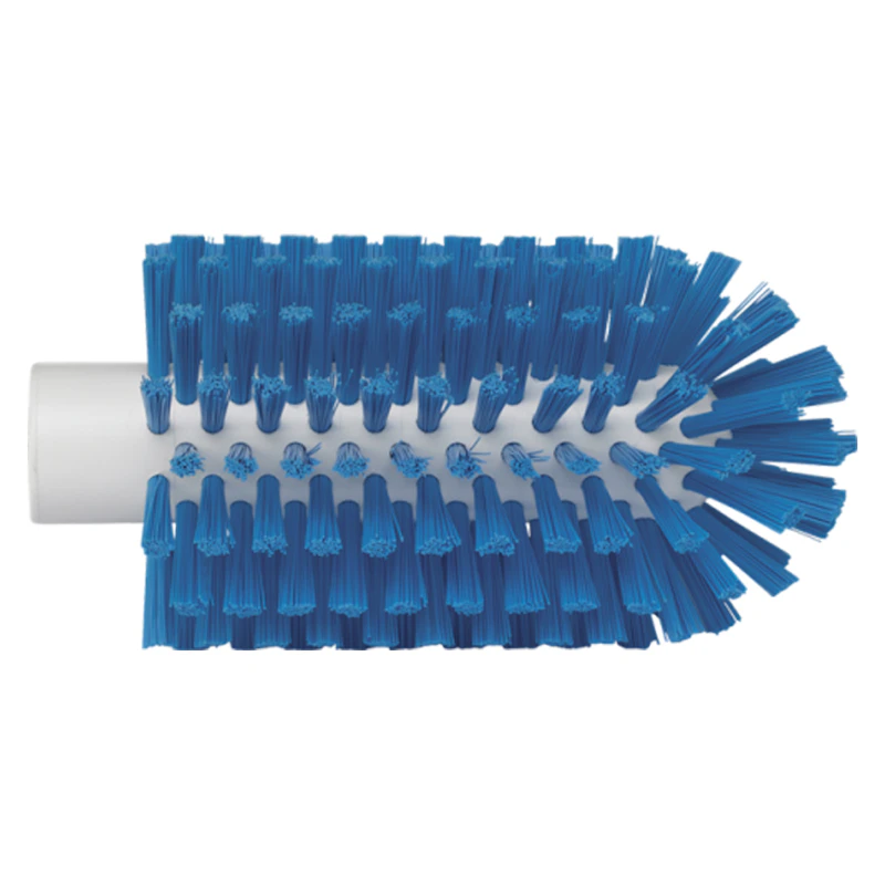 3" Dia. Blue Polypropylene Vikan® Threaded Pipe Brush Head with Medium Polyester Bristles (Handle Sold Separately)