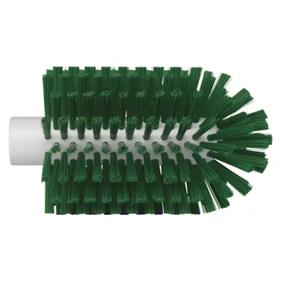 3.5" Dia. Green Polypropylene Vikan® Threaded Pipe Brush Head with Medium Polyester Bristles (Handle Sold Separately)