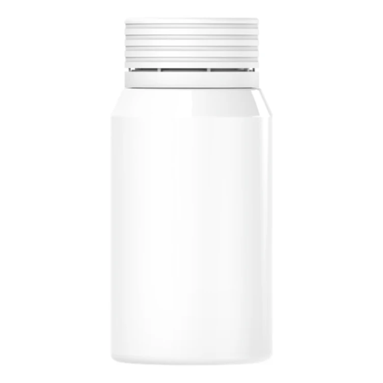 60mL Mini White PET Energy Shot Bottle with White Spiral™ Tamper-Evident Cap