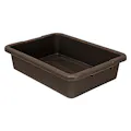 Quantum® 6.5 Gallon Brown Polypropylene Ribbed Bottom Tote 20" L x 15" W x 5" Hgt.