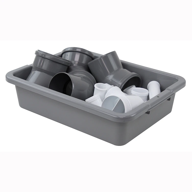 Quantum® Polypropylene Ribbed Bottom Totes & Lids