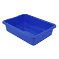 Quantum® 6.5 Gallon Blue Polypropylene Ribbed Bottom Tote 20" L x 15" W x 5" Hgt.