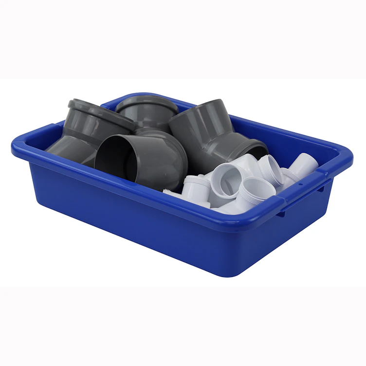 Quantum® Polypropylene Ribbed Bottom Totes & Lids