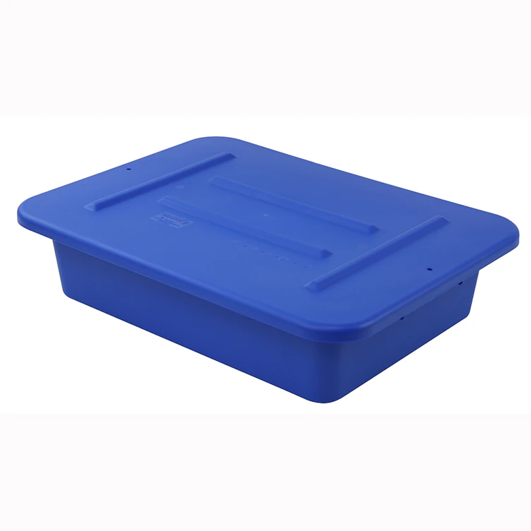 Quantum® Polypropylene Ribbed Bottom Totes & Lids