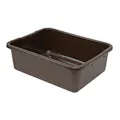 Quantum® 9.5 Gallon Brown Polypropylene Ribbed Bottom Tote 21" L x 15" W x 7" Hgt.