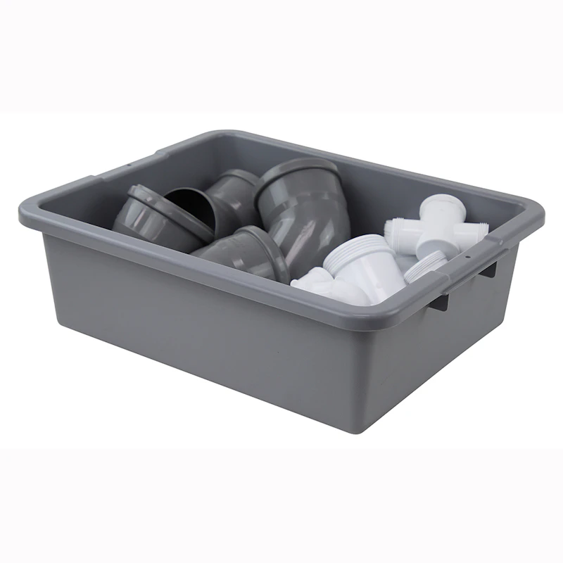 Quantum® Polypropylene Ribbed Bottom Totes & Lids