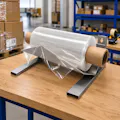12" W x 12" L x 75 Gauge Thick Clear PVC Perforated Cling Wrap - 1000 Sheets