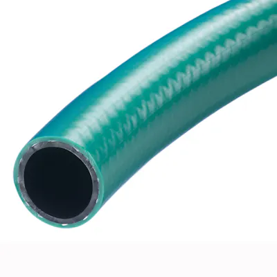 5/8" (15.9mm) ID x 0.817" OD x 0.096" Wall Green Kuri Tec® A1307 Series Standard-Duty Reinforced PVC Water & Garden Hose