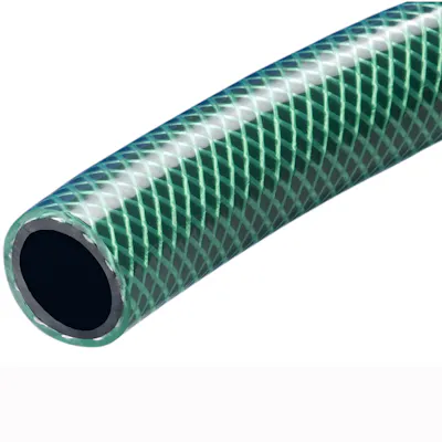 3/4" (19.1mm) ID x 1.025" OD OD x 0.1375" Wall Green Kuri Tec® A1317 Series Heavy-Duty Reinforced PVC Water & Garden Hose