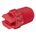 40° Red PVDF Bex® F Series 1/4" MNPT Spray Nozzle - Size 04