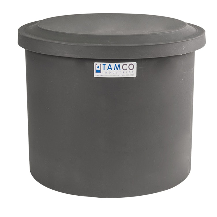 10-12 Gallon Gray Polyethylene Shallow Tamco® Tank with Cover - 14" High