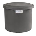 10-12 Gallon Gray Polyethylene Shallow Tamco® Tank with Cover - 14" High