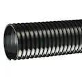 4" ID x 4.57" OD Tigerflex® Lawn King™ LK™ Series Low-Temperature Black PVC Ducting & Material Handling Hose - 50' Length