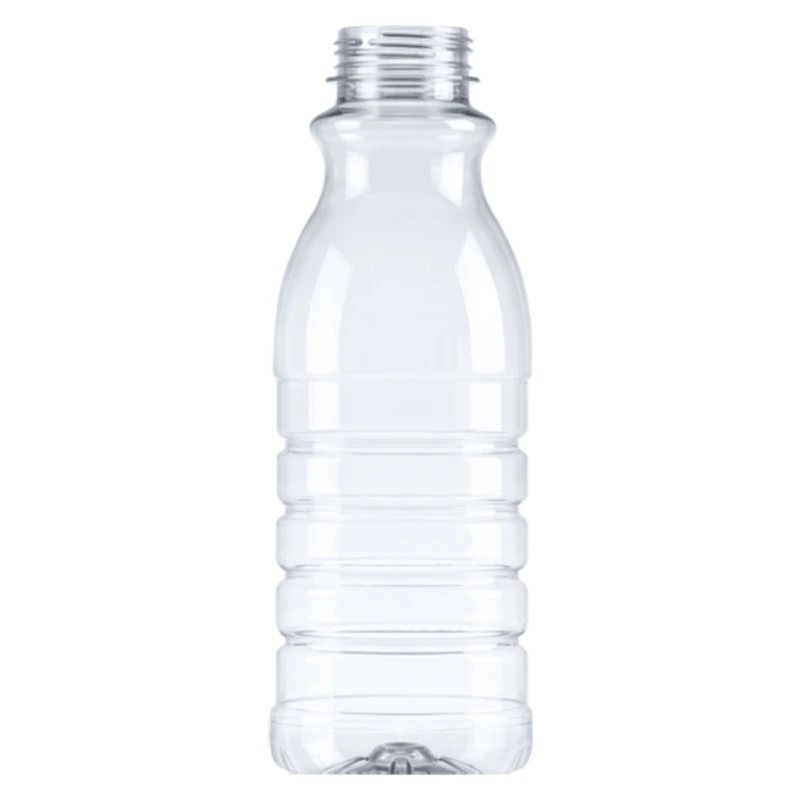 Round Ribbed PET Carafe Bottles with DBJ Neck