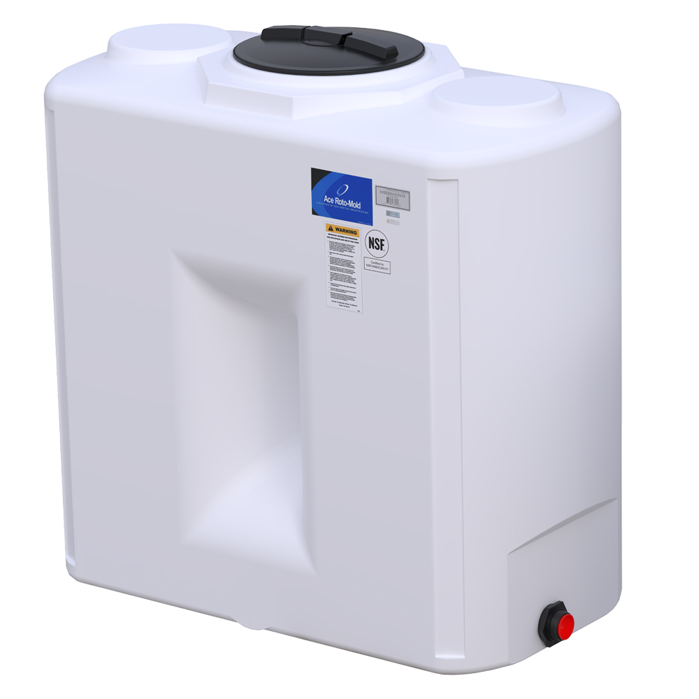 250 Gallon White Free Standing Water Tank 56