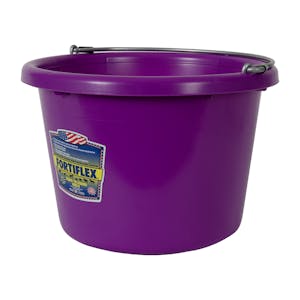 8 Quart Bright Purple Molded Rubber-Polyethylene Pail