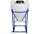 30 Gallon Tamco® Cone Bottom Tank with 60° Cone Angle & Mixer Mounts & 1-1/2" FPT Boss Fitting (Full Drain) - 26" Dia. x 31" Hgt. (Stand sold separately)