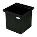6 Gallon Black LLDPE Rectangular Tamco® Heavy-Duty Tank with Internal Flange - 12" L x 12" W x 12" Hgt. (Cover Sold Separately)