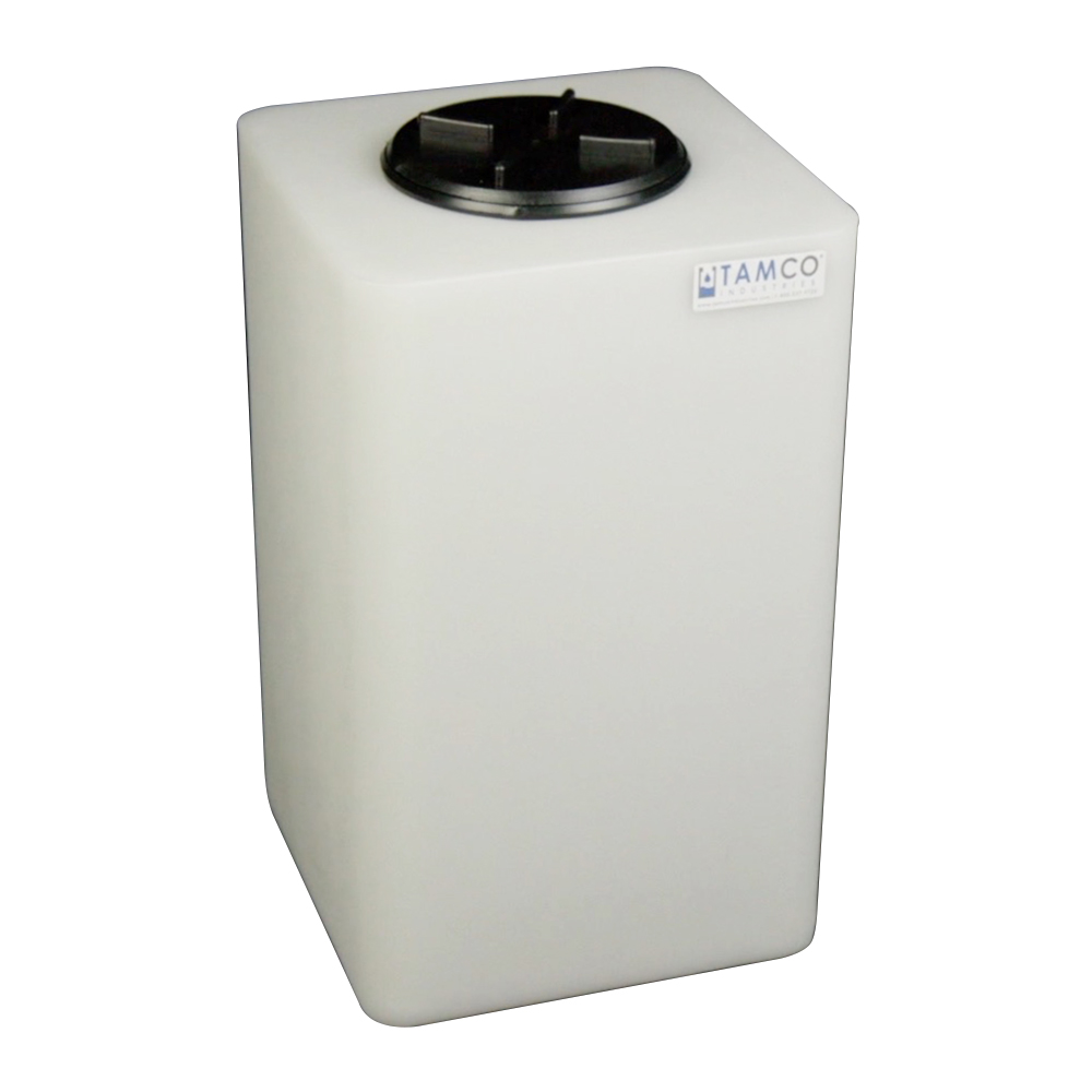 10 Gallon Natural LLDPE Square Utility Tamco® Tank with 8