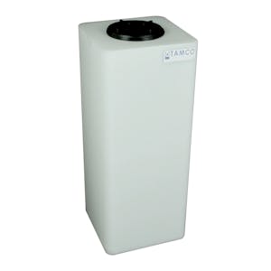 15 Gallon Natural Square Utility Tamco® Tank with 5" Gasketed Lid - 11-1/2" L x 11-1/2" W x 29" Hgt.