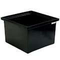 17 Gallon Black LLDPE Rectangular Tamco® Heavy-Duty Tank with Internal Flange - 18" L x 18" W x 12" Hgt. (Cover Sold Separately)