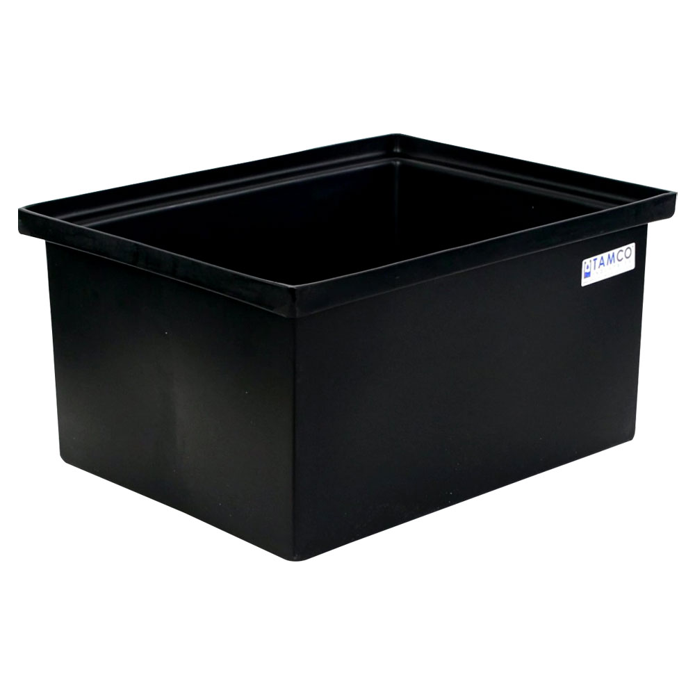 45 Gallon Black LLDPE Rectangular Tamco® Heavy-Duty Tank with