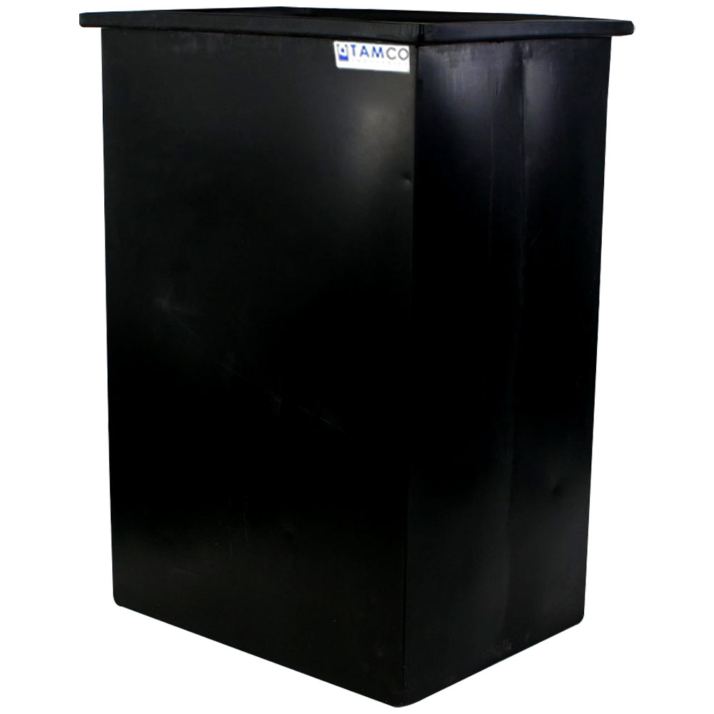 66 Gallon Black LLDPE Rectangular Tamco® Heavy-Duty Tank with