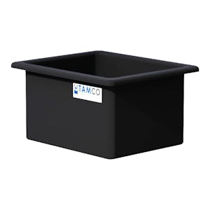 50 Gallon Heavy Duty Black PE Tamco® Tank - 30" L x 24" W x 18" Hgt. (Can Ship UPS)
