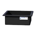 46 Gallon Black LLDPE Rectangular Tamco® Heavy-Duty Tank with External Flange - 30" L x 30" W x 12" Hgt. (Cover Sold Separately)