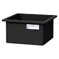 69 Gallon Black LLDPE Rectangular Tamco® Heavy-Duty Tank with External Flange - 30" L x 30" W x 18" Hgt. (Cover Sold Separately)