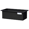 75 Gallon Black LLDPE Rectangular Tamco® Heavy-Duty Tank with External Flange - 48" L x 24" W x 18" Hgt. (Cover Sold Separately)