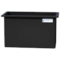 135 Gallon Black LLDPE Rectangular Tamco® Heavy-Duty Tank with External Flange - 48" L x 24" W x 30" Hgt. (Cover Sold Separately)