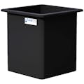 138 Gallon Black LLDPE Rectangular Tamco® Heavy-Duty Tank with External Flange - 30" L x 30" W x 36" Hgt. (Cover Sold Separately)