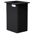 140 Gallon Black LLDPE Rectangular Tamco® Heavy-Duty Tank with External Flange - 30" L x 24" W x 48" Hgt. (Cover Sold Separately)