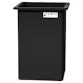184 Gallon Black LLDPE Rectangular Tamco® Heavy-Duty Tank with External Flange - 30" L x 30" W x 48" Hgt. (Cover Sold Separately)