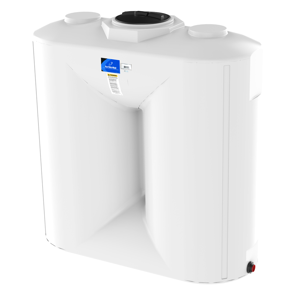 26 Gallon White Flat Bottom Tank with 8