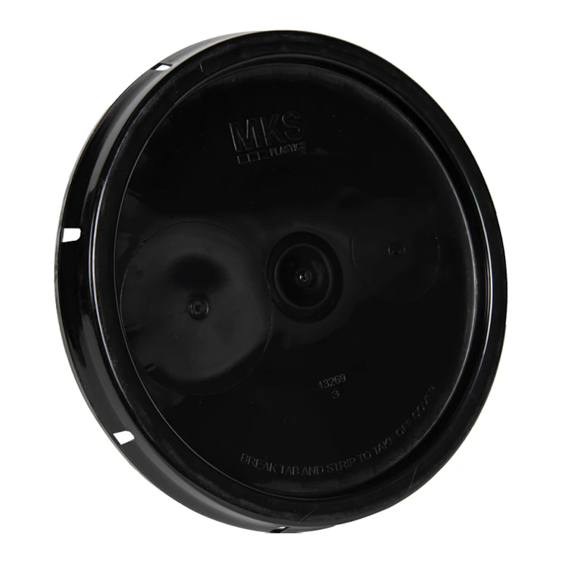 Black Solid Tear Tab Bucket Lid